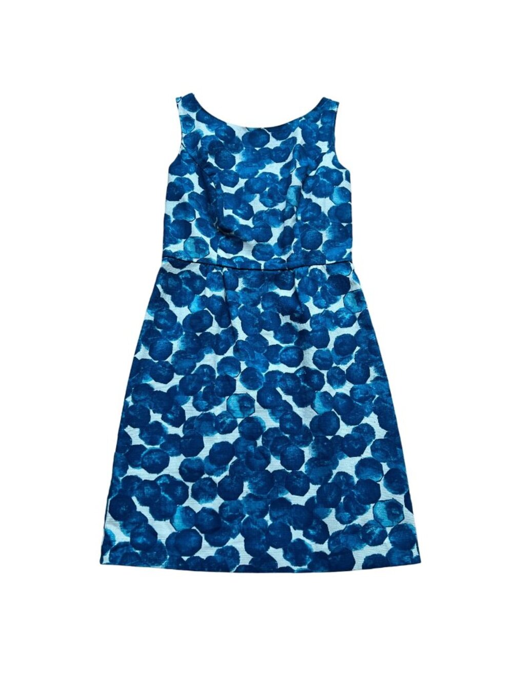 Anthropologie Tabitha Size 4 Blue Watercolor Gems Dot Sleeveless Sheath Dress